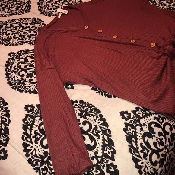 Oversized Thermal Button-Up Top - Picture 3 of 4